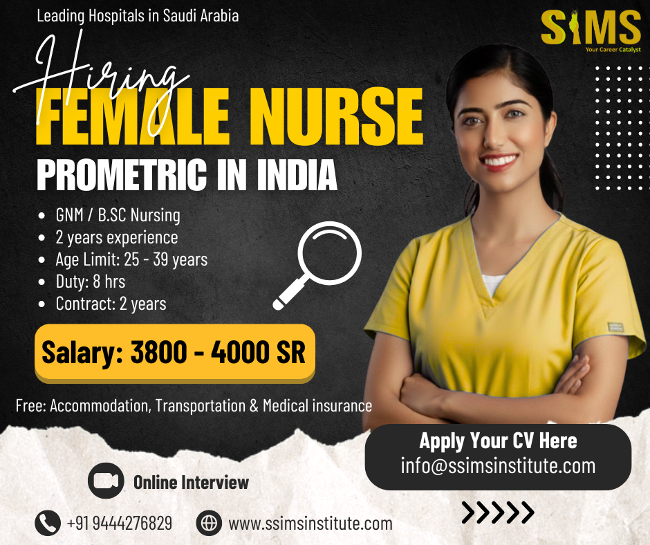Female Staff Nurse — job poster